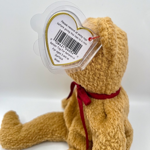 Ty Curly Bear Beanie Baby, plush bear collectable - Picture 2 of 5